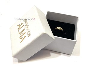 anillo oro 18k con piedra con circonita