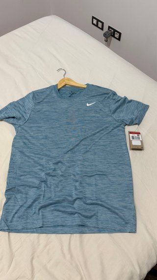 Camiseta Nike Talla L Azul/Gris
