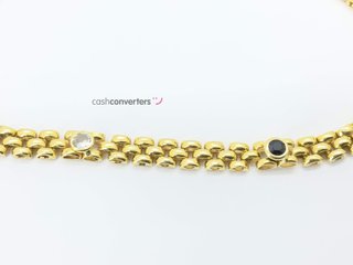 pulsera oro 18k con piedra con circonita,zafiro