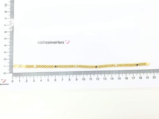 pulsera oro 18k con piedra con circonita,zafiro