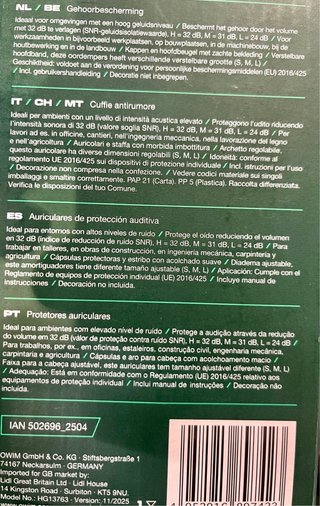 Auriculares Antiruido Parkside