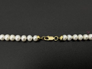 collar oro 18k con piedra con diamante,perla 20cm