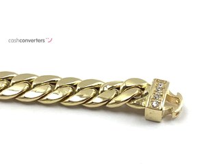 pulsera oro 18k con piedra con circonita