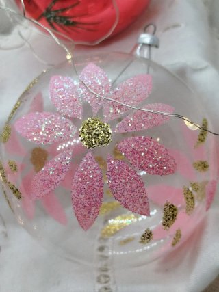Palline Natale Vintage Vetro Set 4 Pz