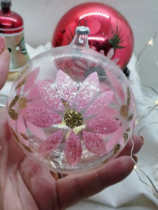 Palline Natale Vintage Vetro Set 4 Pz
