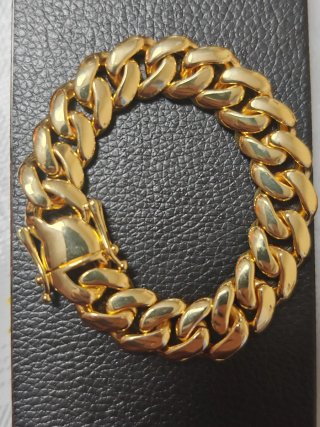 Esclava 14mm Chapada Oro 9mc Cierre Seguridad