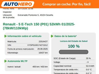 Renault 5 E-Tech electric drive 110 kW Comfort Range Techno
