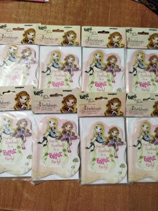 Bratz Party Inviti Vintage - 8 Inviti + Buste