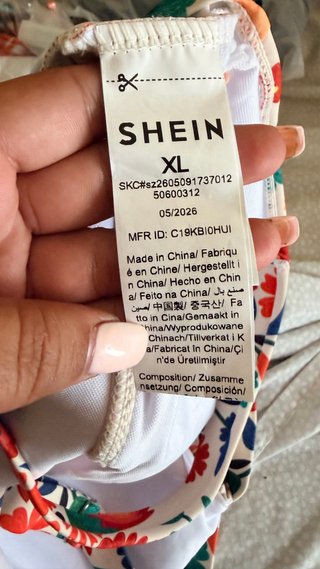 Bañador SHEIN Estampado Floral Multicolor Talla XL