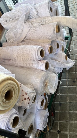 Cortinas de encaje estores blancas