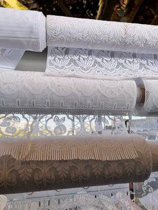 Cortinas de encaje estores blancas