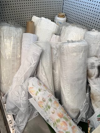 Cortinas de encaje estores blancas