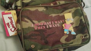 Bolso Bandolera Bart Simpson Camuflaje Vintage