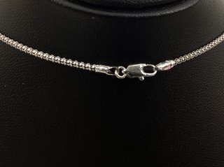 cadena oro 18k con piedra con perla 22cm