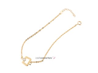 pulsera oro 18k con piedra con circonita