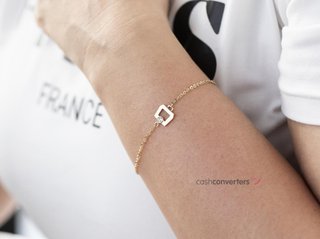 pulsera oro 18k con piedra con circonita