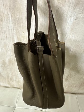 Bolso Hermès Picotin Marrón Piel