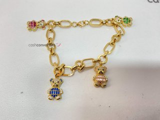 pulsera oro 18k con piedra con circonita