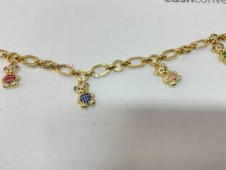 pulsera oro 18k con piedra con circonita