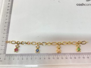 pulsera oro 18k con piedra con circonita