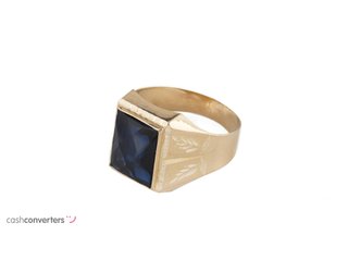 sello oro 18k con piedra con espinela