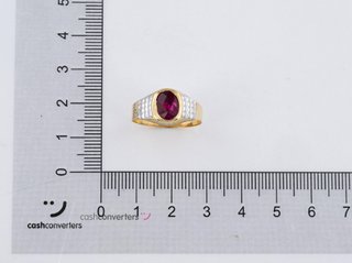 sello oro 18k con piedra con espinela