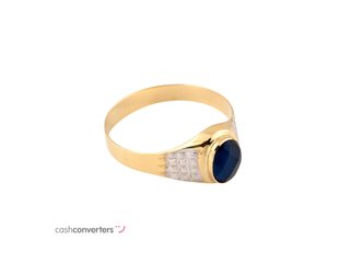 sello oro 18k con piedra con espinela