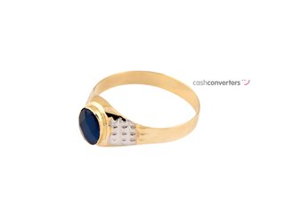 sello oro 18k con piedra con espinela