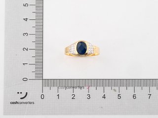 sello oro 18k con piedra con espinela