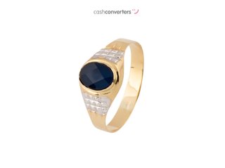 sello oro 18k con piedra con espinela