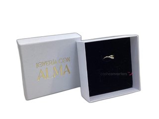 anillo oro 18k con piedra con circonita