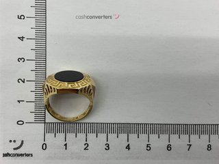 sello oro 18k con piedra con onix t. 20 (19,1 mm)