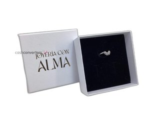 anillo plata 925mm con piedra con circonita