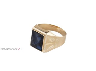 sello oro 18k con piedra con espinela