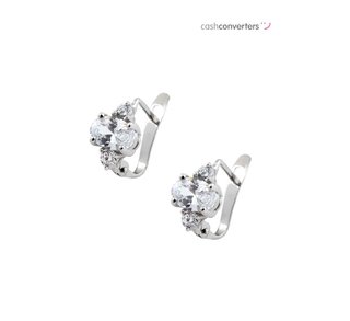 pendientes oro 18k con piedra con circonita