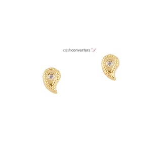 pendientes oro 18k con piedra