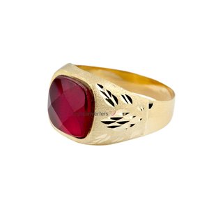 sello oro 18k con piedra con circonita t. 24 (20,38 mm)