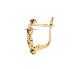 pendientes oro 18k con piedra con circonita