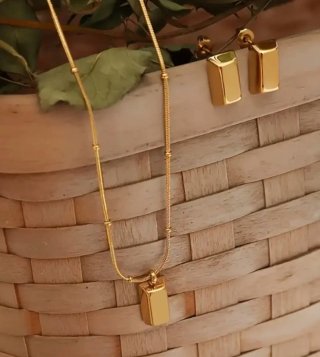 Conjunto de Joyas chapada en oro 18k