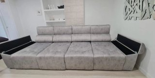 Sofá Cama Gris Grande XXXLLL Extraíble