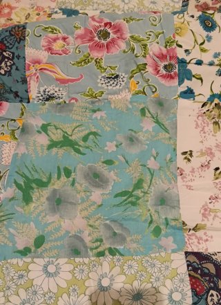 Colcha edredón Patchwork Floral Artesana