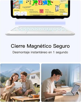 INATECK KB04122‑RGB Teclado iPad 11 10.9 BLANCO