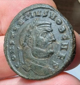 Follis Constancio I Cloro 294-295 d.C. Ticinum