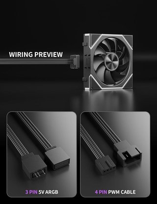 upHere UA02 Ventiladores 120mm ARGB Daisy‑Chain Fw