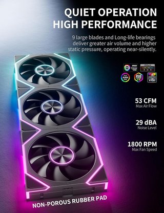 upHere UA02 Ventiladores 120mm ARGB Daisy‑Chain Fw