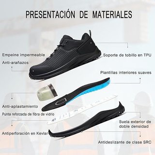 ISOOUS S3 SRC ESD HRO Zapatos seguridad PU‑TEK