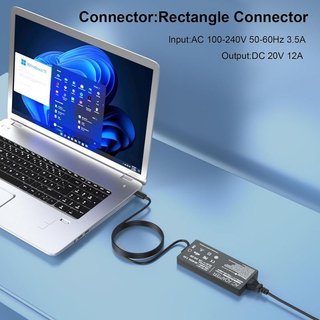 CABUTY cargador 240W ASUS ROG Conector rectangular