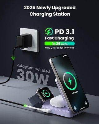 NKVND Estación de Carga inalámbrica 3 en 1 magSafe