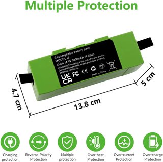 SLODA Batería 5200mAh 14.4V Roomba i e Series