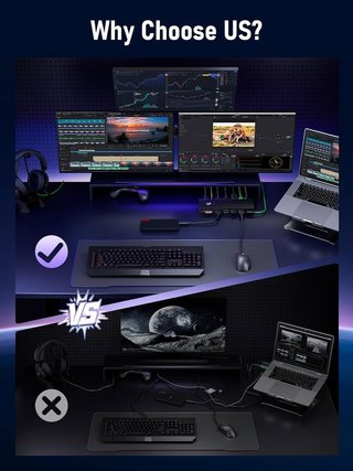 LEMORELE Dock 13en1 Triple Pantalla 4K 60Hz PD100W